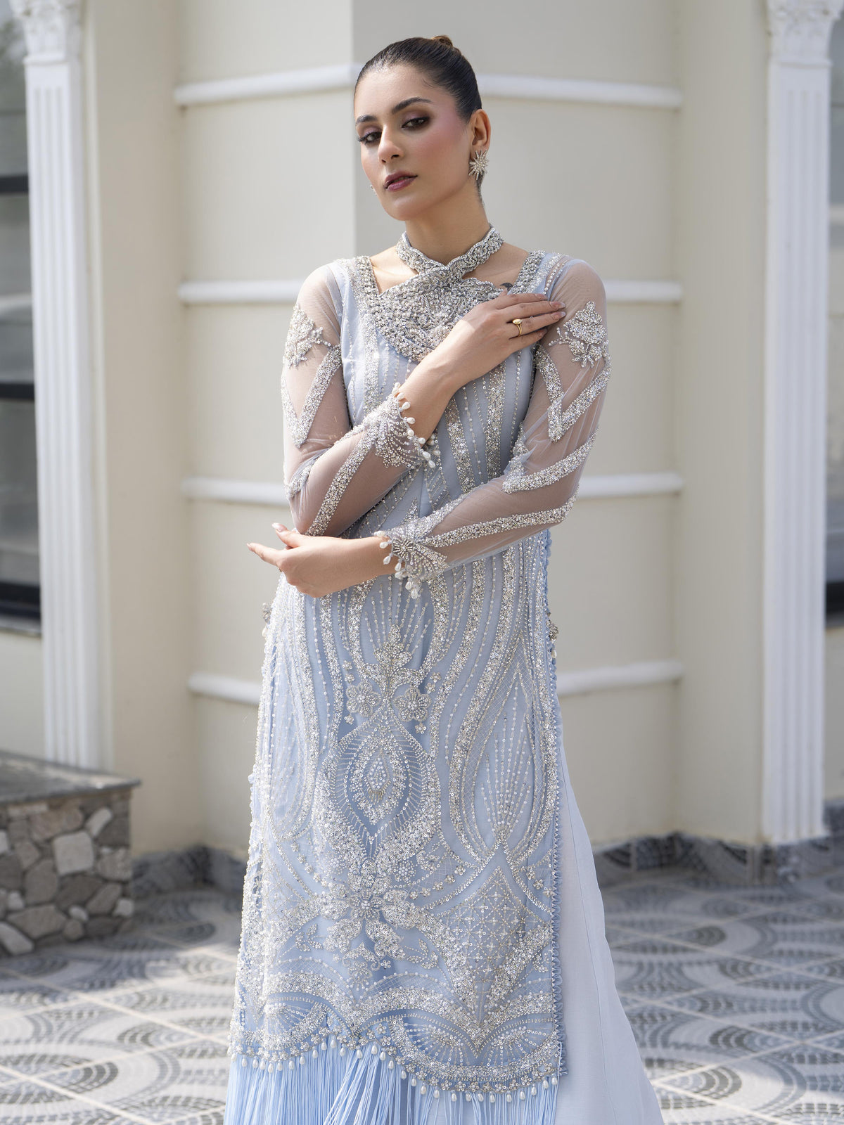 Arctic Muse- 3 Piece Luxe Formal Pret | Pakistani Formal Dress - PLF10042026