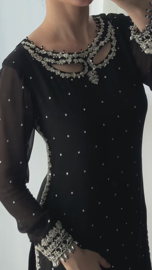 Gul 3-Piece embroidered shirt gharara set