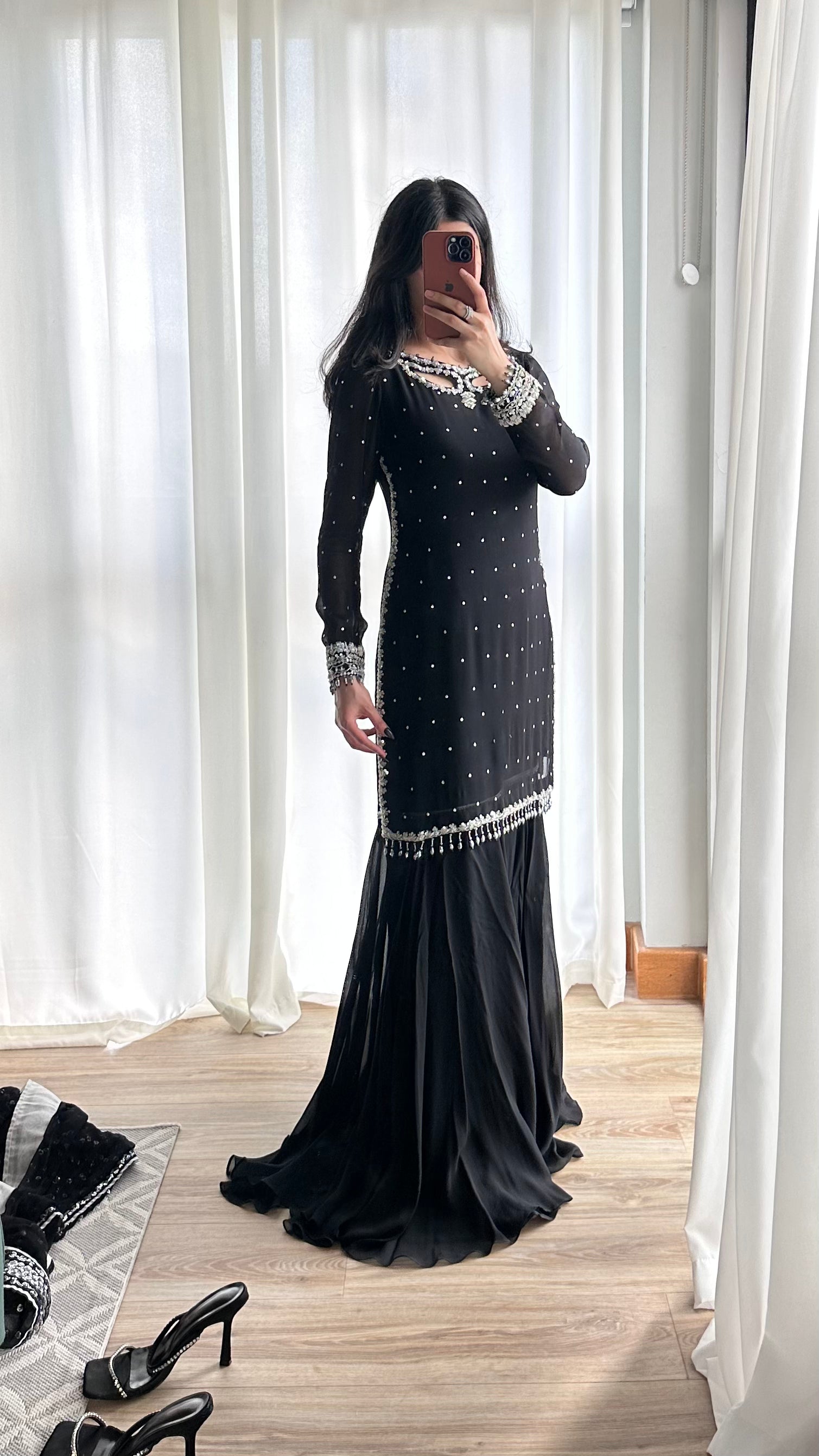 Gul 3-Piece embroidered shirt gharara set