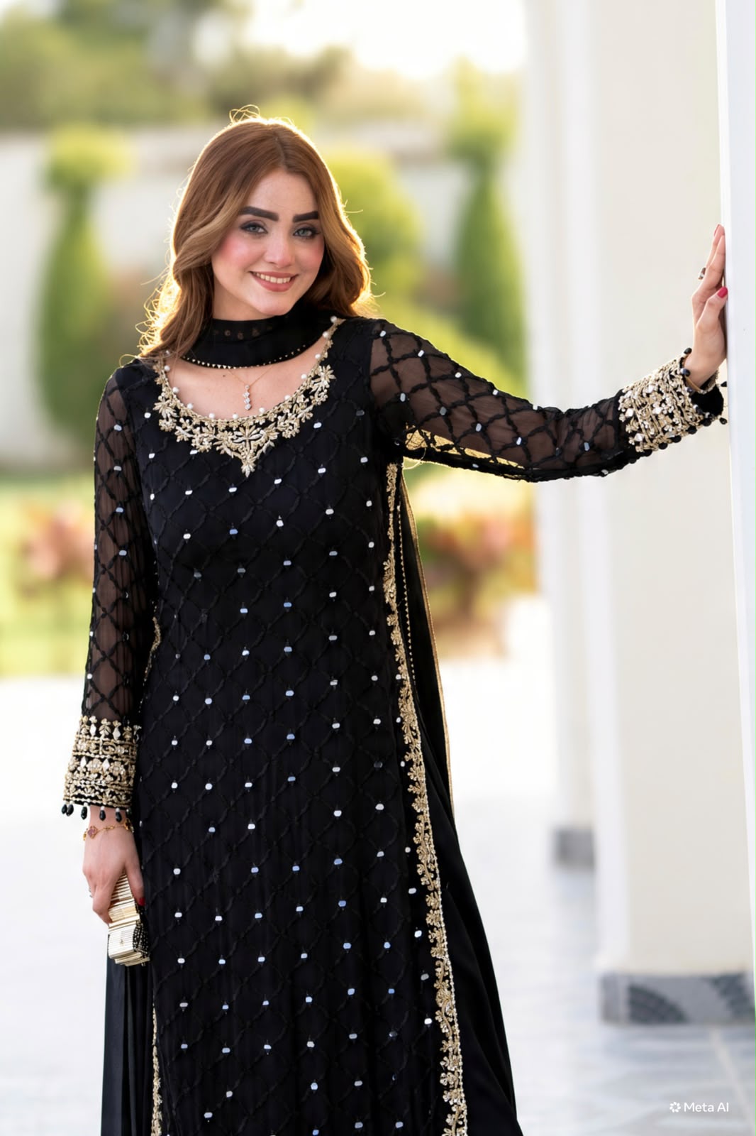 Ravenna — 3 Piece Chiffon Sharara Set