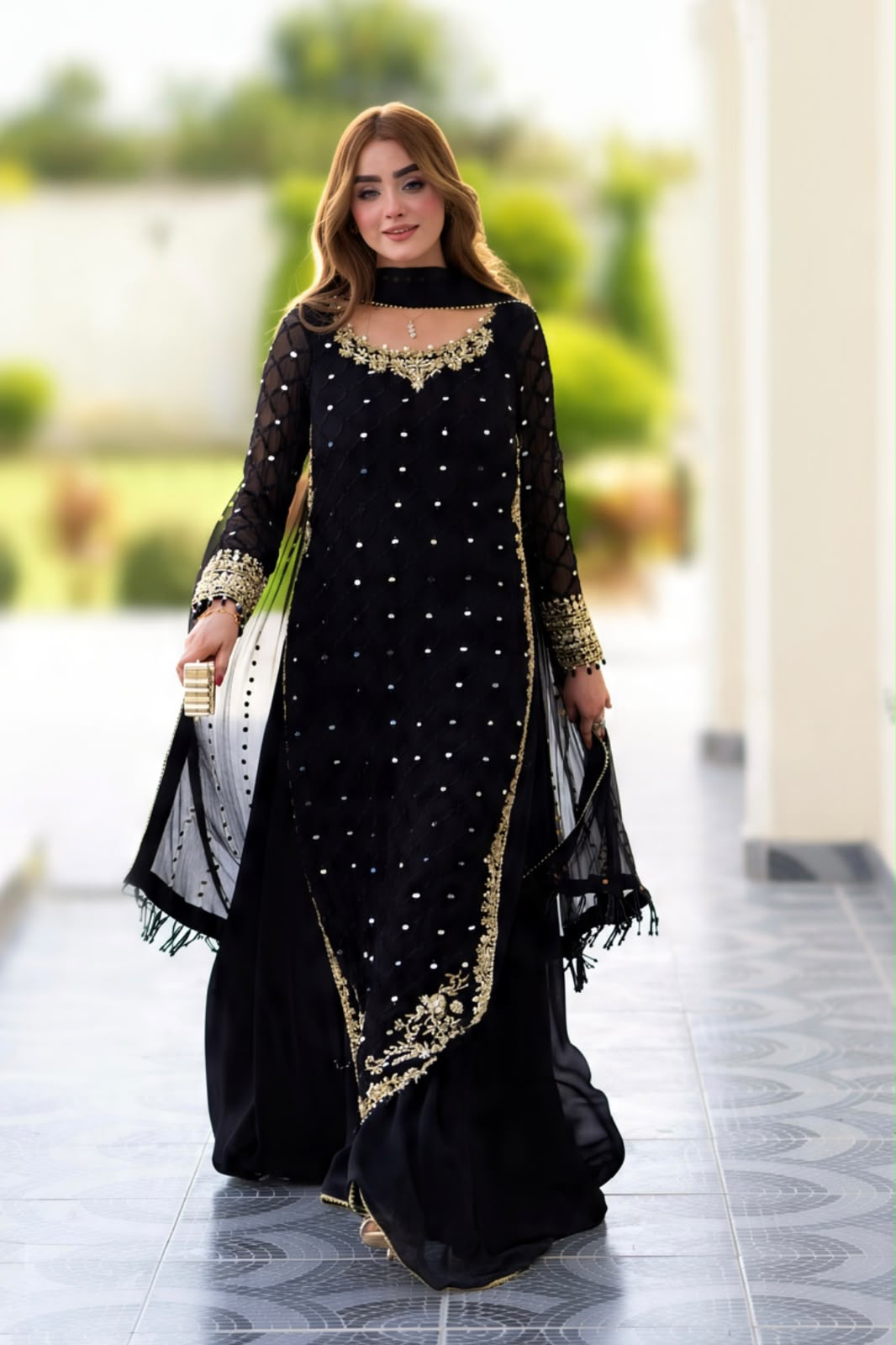 Ravenna — 3 Piece Chiffon Sharara Set