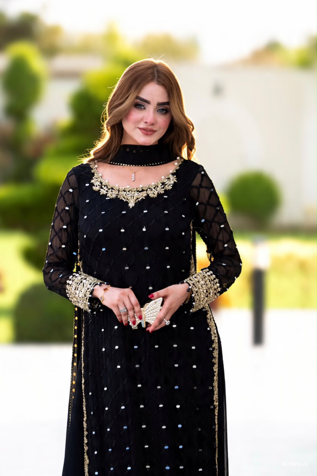 Ravenna — 3 Piece Chiffon Sharara Set