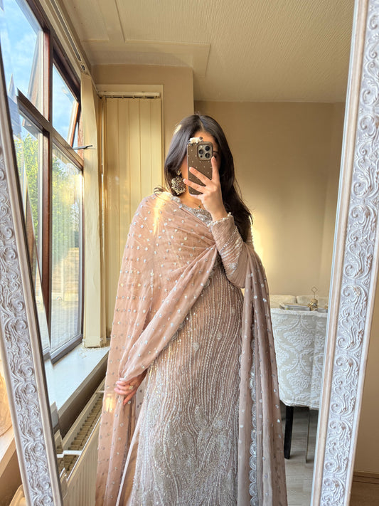 Noura - Embellished Net 3 pieces Stitched Dress