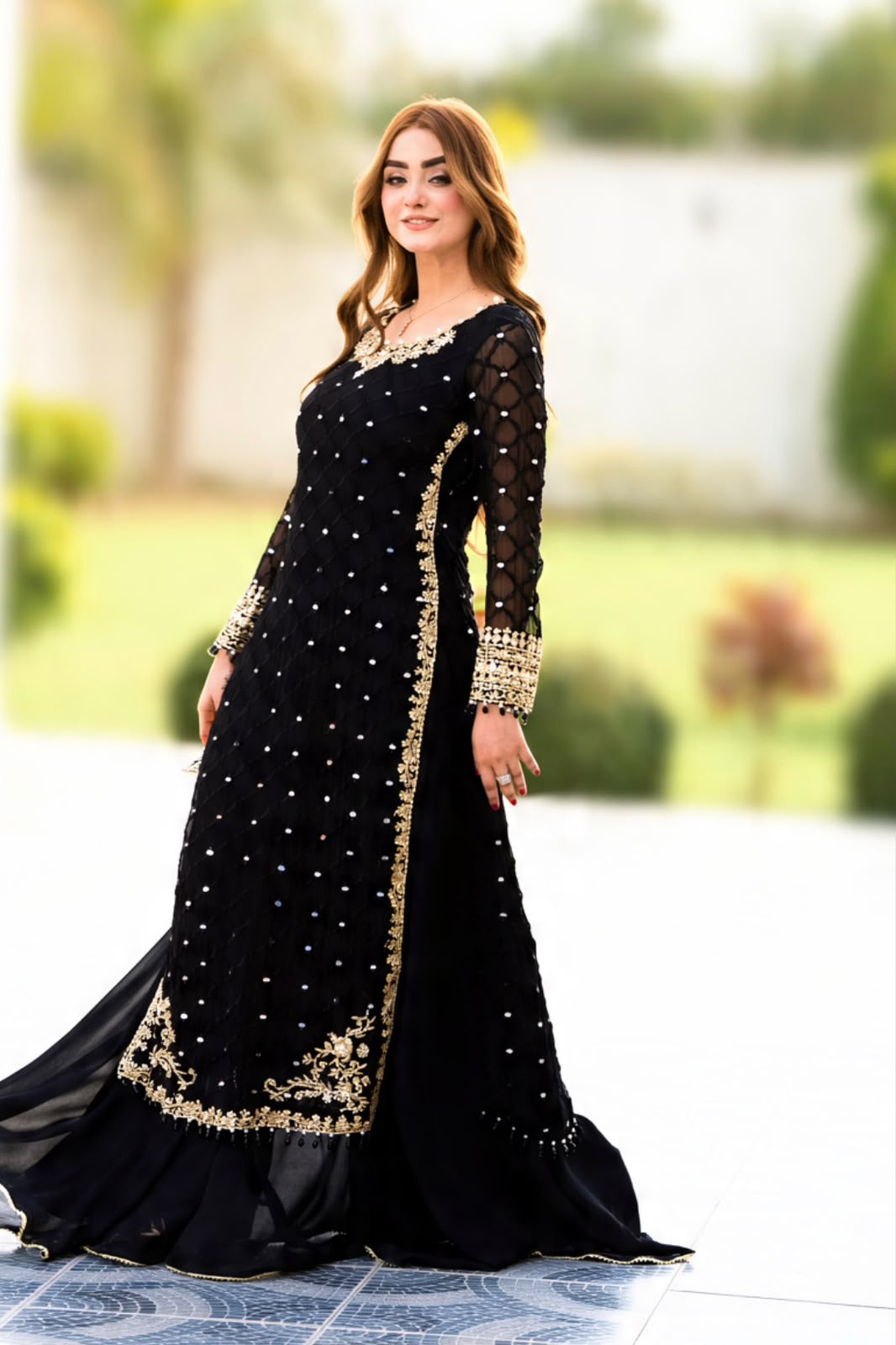 Ravenna — 3 Piece Chiffon Sharara Set