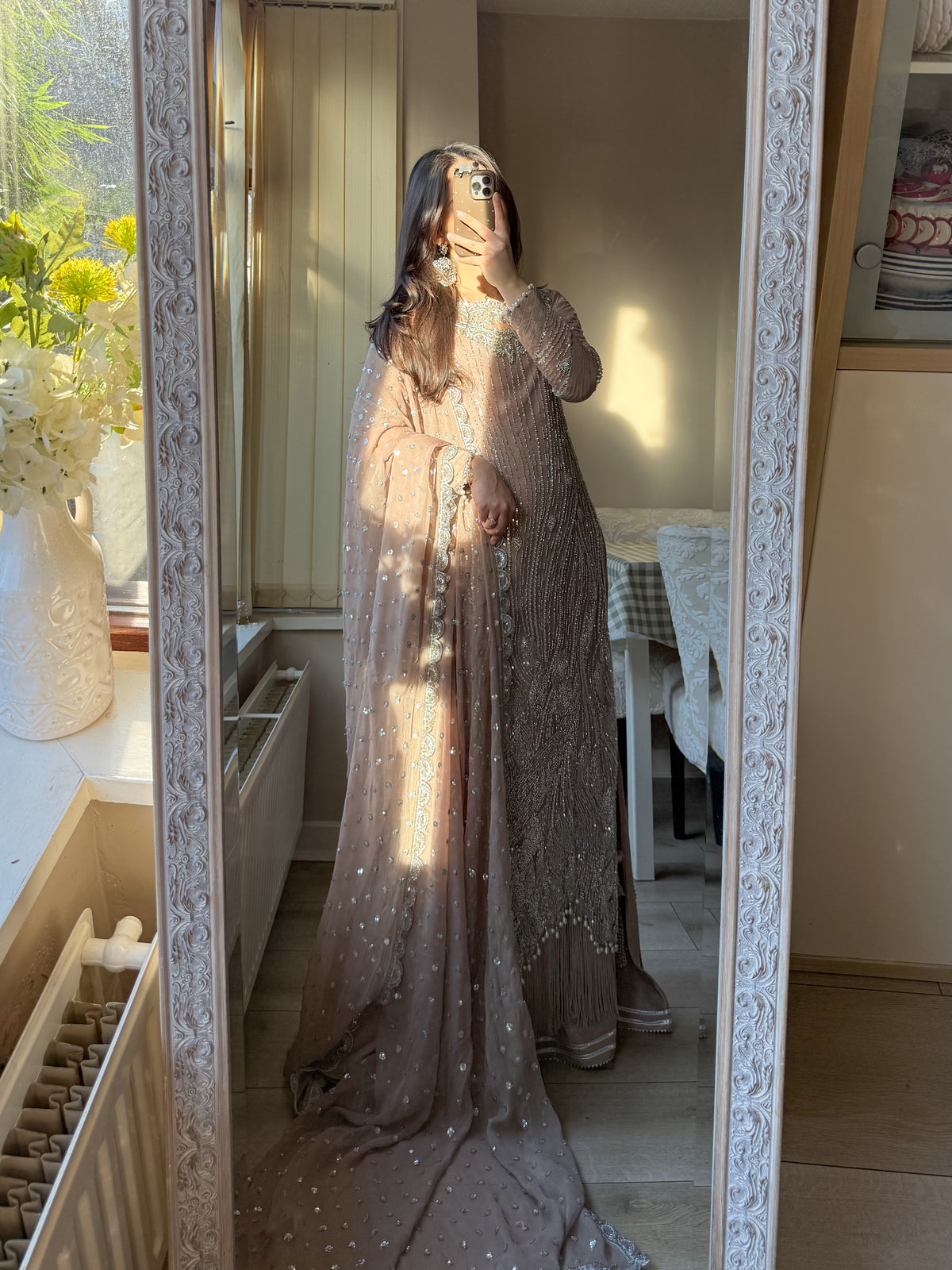 Noura - Embellished Net 3 pieces Stitched Dress